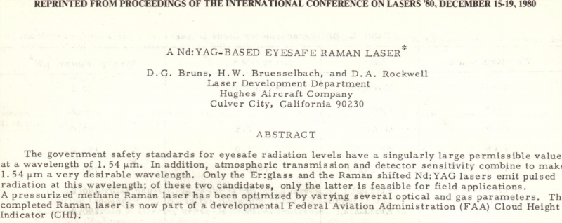 Raman Shifted YAG ICL 1980