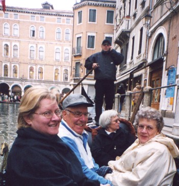 Carol, Bohlings in Gondola in Venice